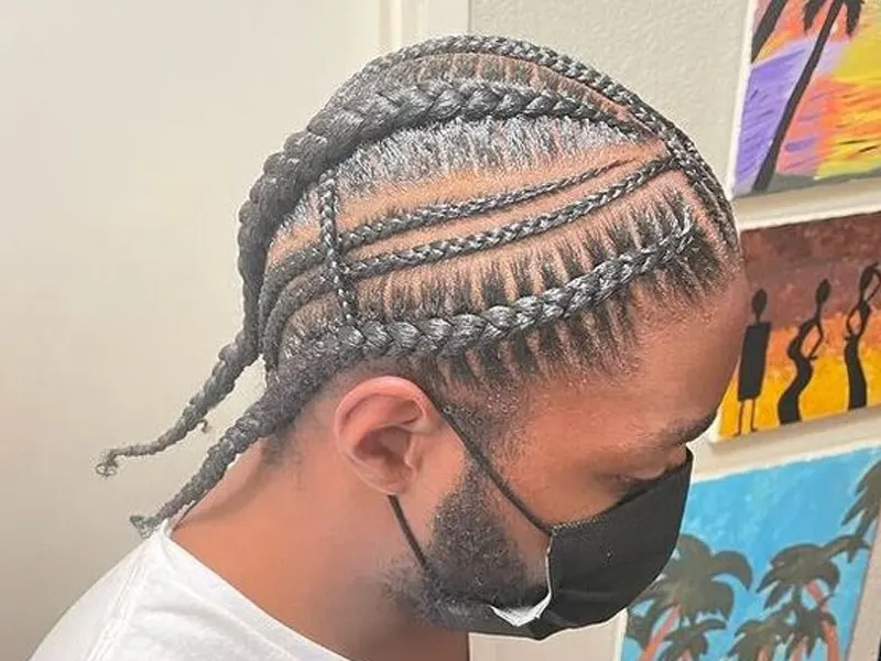 black men braids for men