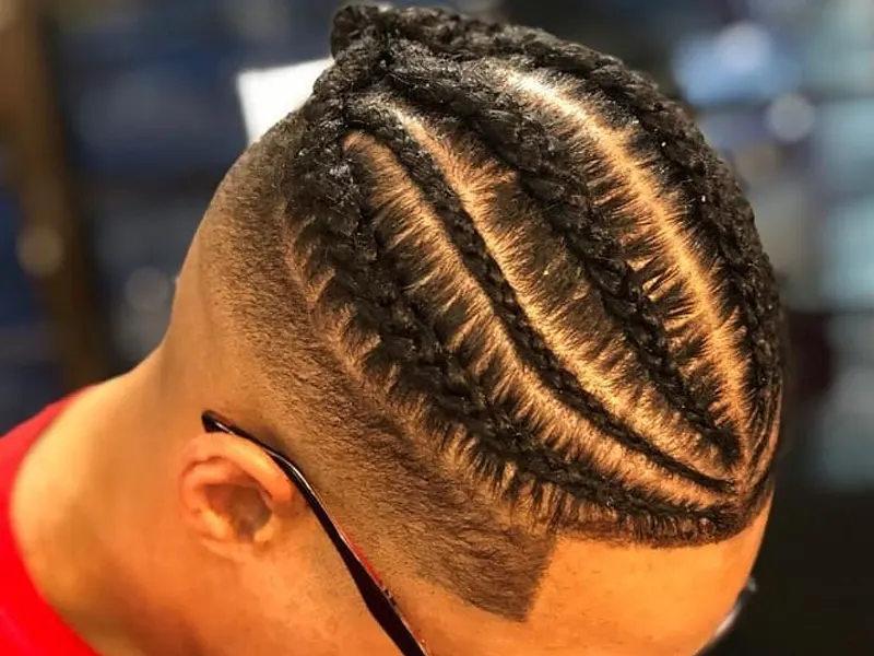 braids and fade for men