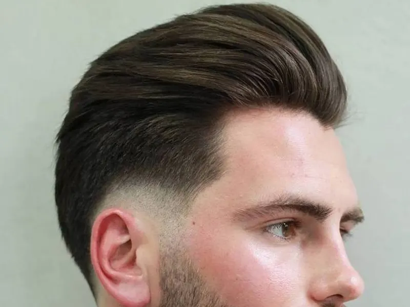 drop fade straight hair for men