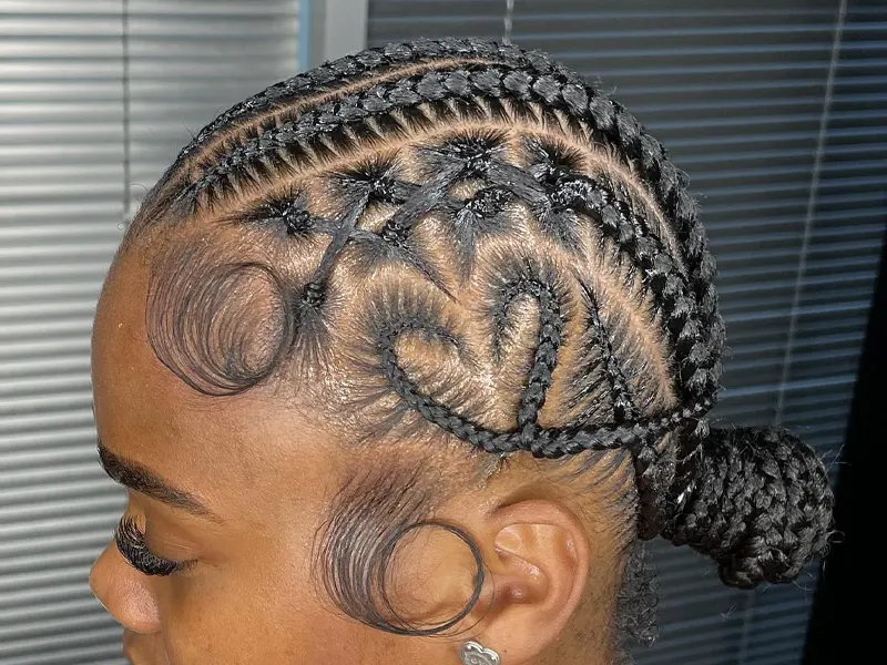 goddess stitch braids ponytail for women
