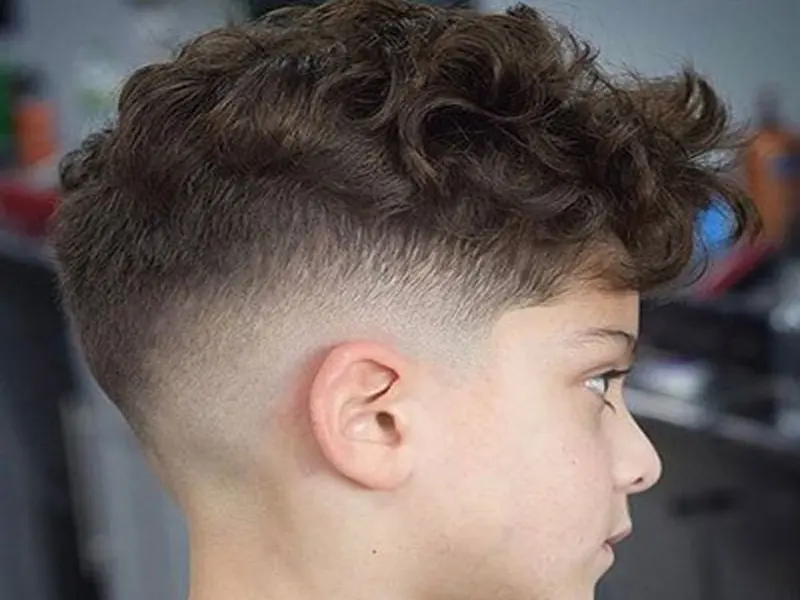 low taper fade on curly hair for kids