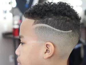 low taper fade wavy hair for kids