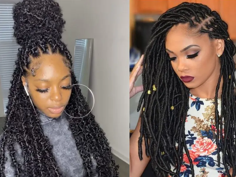pictures of faux locs crochet styles for women