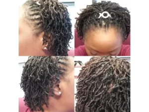 two strand twist starter locs before and after for women
