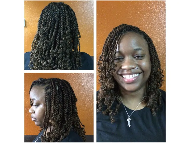 two strand twist with weave for women